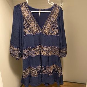 Free people bubble sleeve mini dress
